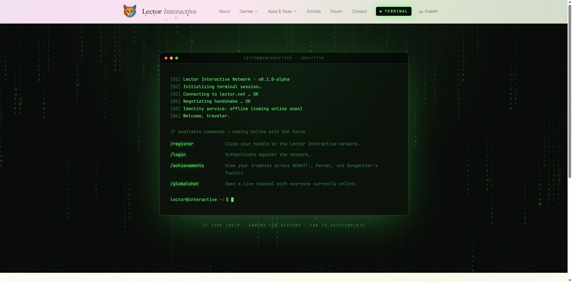 Ağ komutlarıyla yeşil retro terminal